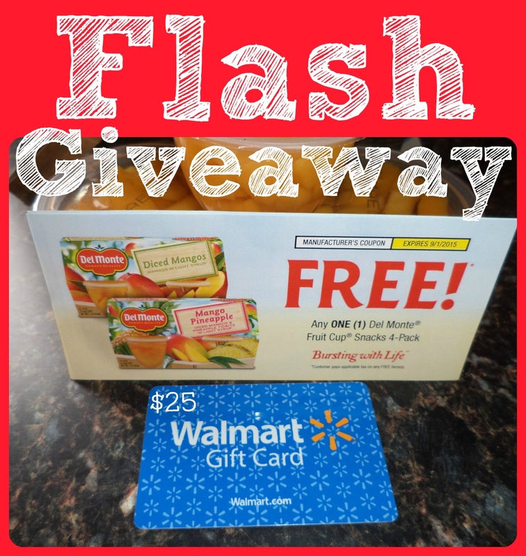 Flash Giveaway $25 Walmart Gift Card and 2 VIP Qpons from Del Monte