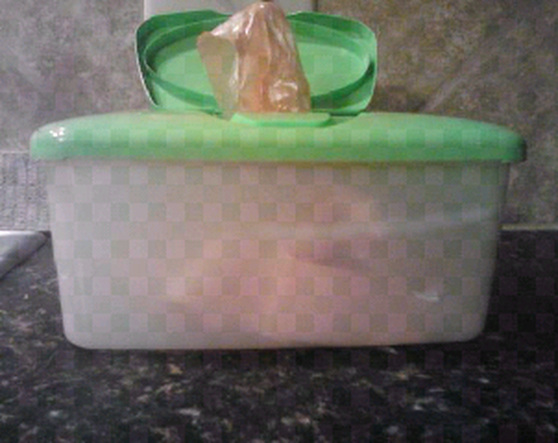 Upcycled Baby Wipes Container