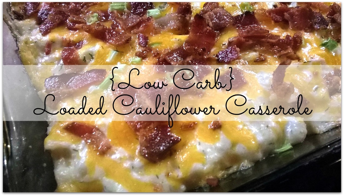 #LowCarb Loaded Cauliflower Casserole #Recipe #lchf 