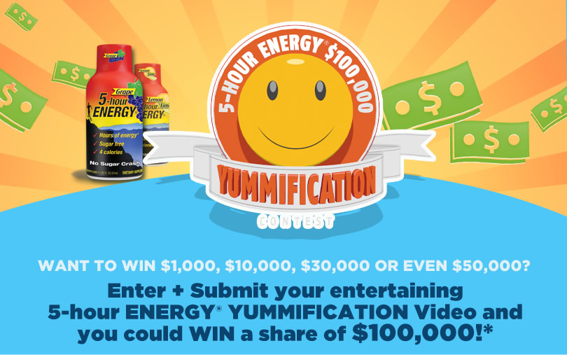 Win your share of 100k in 5-Hour ENERGY's#Yummification contest