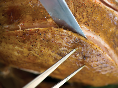Somked turkey breast with chipotle rub
