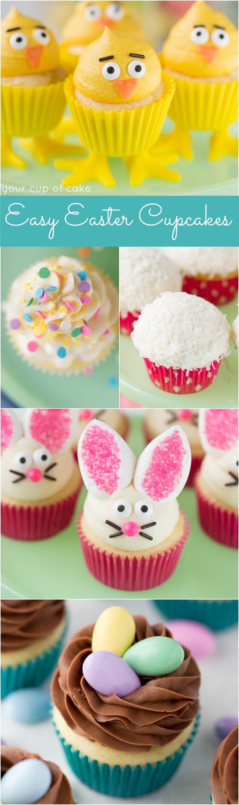Easy Easter Cupcake Decorating from: Your Cup of Cake